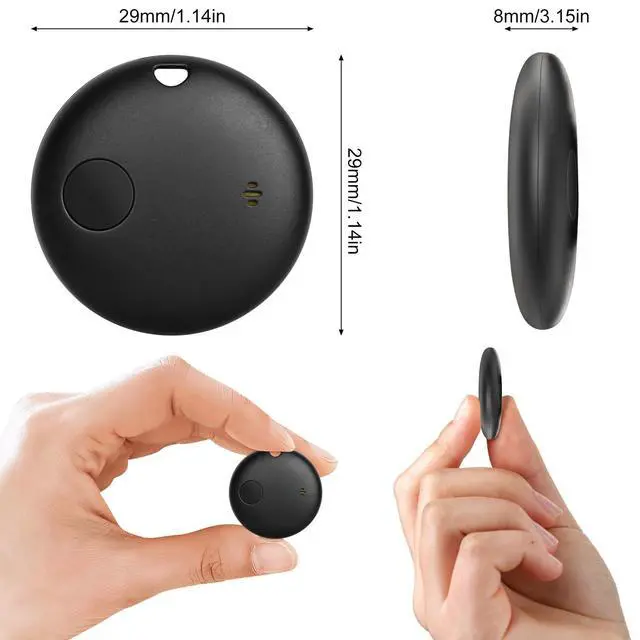 Alt view image 5 of 6 - Smart tag-4 Pack Bluetooth Tracker Work with Apple Find My (iOS Only).Item Finder for Keys, Wallet,Backpack, Luggage (4P Black)