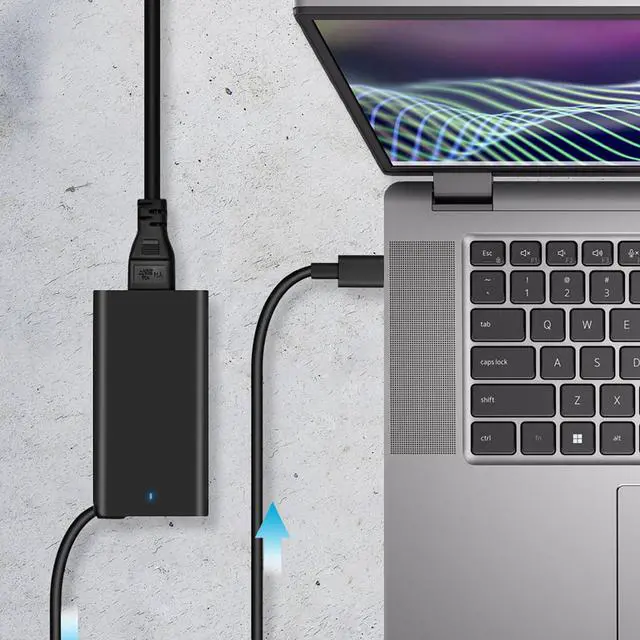 Alt view image 5 of 6 - 100W USB Type C Charger Compatible with Dell xps 14 16 da14260 da16260 Pro Max 14 16 MC16255 MC14255 MC14250 MC16250 Pro 16 14 13 Plus d HA100PM240 DA100PM230 Adapter