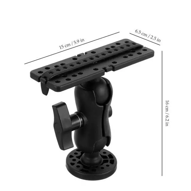 Alt view image 5 of 6 - Fish Finder Mount Fish Finder Bracket Holder Rack for Boat Canoe Kayak Fishing Accessories (Black)