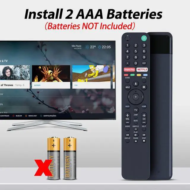 Alt view image 6 of 7 - RMF-TX500U Replacement Remote Control for Sony TV | For SONY RMF-TX500U Replacement TV Remote Control