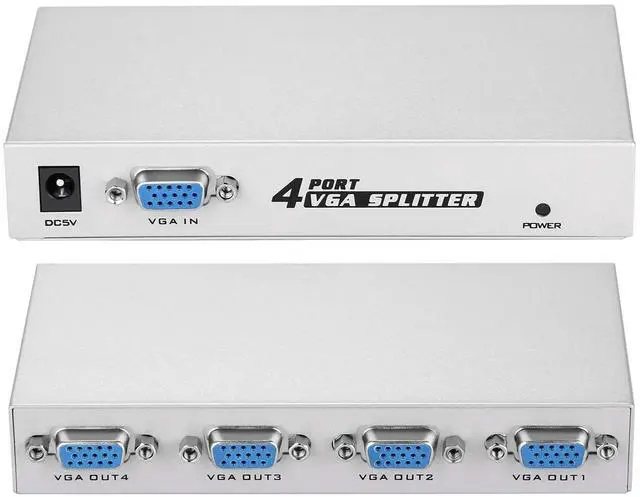 Main image of ® 1 PC to 4 Monitors Splitter Box VGA/SVGA LCD CRT 4 Port Video