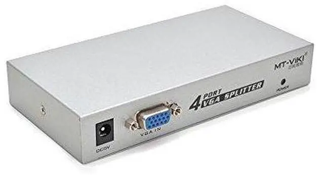 Alt view image 2 of 7 - ® 1 PC to 4 Monitors Splitter Box VGA/SVGA LCD CRT 4 Port Video