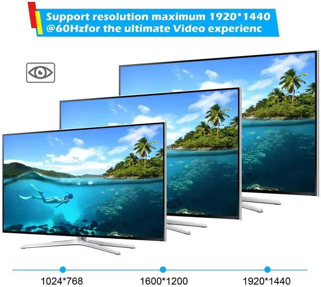 Alt view image 4 of 7 - ® 1 PC to 4 Monitors Splitter Box VGA/SVGA LCD CRT 4 Port Video