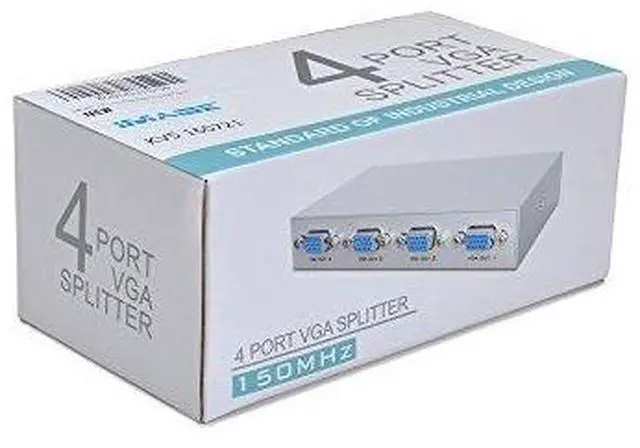 Alt view image 5 of 7 - ® 1 PC to 4 Monitors Splitter Box VGA/SVGA LCD CRT 4 Port Video