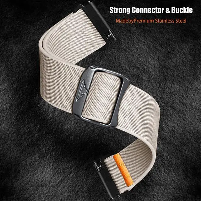 Alt view image 2 of 6 - Compatible with Wahoo ELEMNT Rival Band, Quick Release Stretchy Solo Loop Adjustable Nylon Replacement Straps Compatible for Compatible with Wahoo ELEMNT Rival Smartwatch