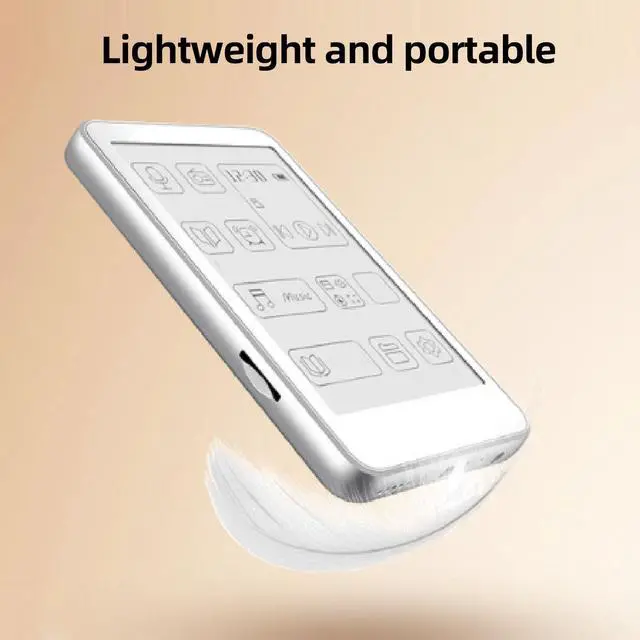 Alt view image 4 of 7 - MP3 Player with 2.7in Ink Screen, Type C Charging, HiFi Sound BT 5.0 Electronic Book Music Player for Home Outdoor Travel, Eye Caring Design, Built in 400mAh Battery