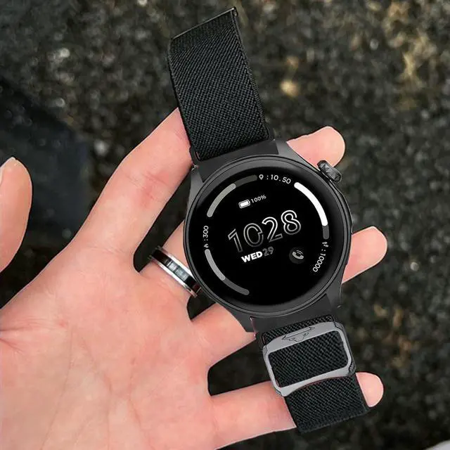Alt view image 3 of 6 - Compatible with Wahoo ELEMNT Rival Band, Quick Release Stretchy Solo Loop Adjustable Nylon Replacement Straps Compatible for Compatible with Wahoo ELEMNT Rival Smartwatch