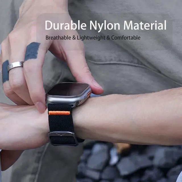 Alt view image 4 of 6 - Compatible with Wahoo ELEMNT Rival Band, Quick Release Stretchy Solo Loop Adjustable Nylon Replacement Straps Compatible for Compatible with Wahoo ELEMNT Rival Smartwatch
