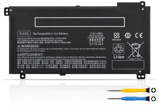 Main image of RU03XL Laptop Battery for HP Probook X360 11 G3 G4 G5 G6 440 G1 Series | L12791-855 HSTNN-LB8K HSTNN-UB7P L12717-171 L12717-1C1 L12717-421 L12717-541 L12791-855 HSTNN-IB8P 11.4V 48Wh 4212mAh