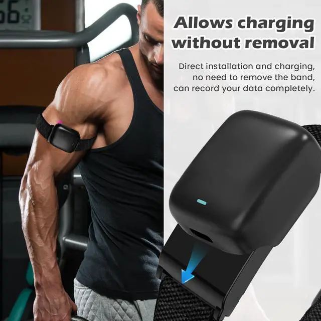 Alt view image 4 of 7 - Nylon Sport Bicep Bands with Case for Whoop One/Peak/5.0/4.0/3.0 Band | Not for Whoop 5.0 MG/Life, Stretchy Breathable Replacement Arm/Ankle Straps for Whoop Bicep Band 5.0, Bands for Men Women