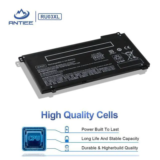 Alt view image 4 of 7 - RU03XL Laptop Battery for HP Probook X360 11 G3 G4 G5 G6 440 G1 Series | L12791-855 HSTNN-LB8K HSTNN-UB7P L12717-171 L12717-1C1 L12717-421 L12717-541 L12791-855 HSTNN-IB8P 11.4V 48Wh 4212mAh
