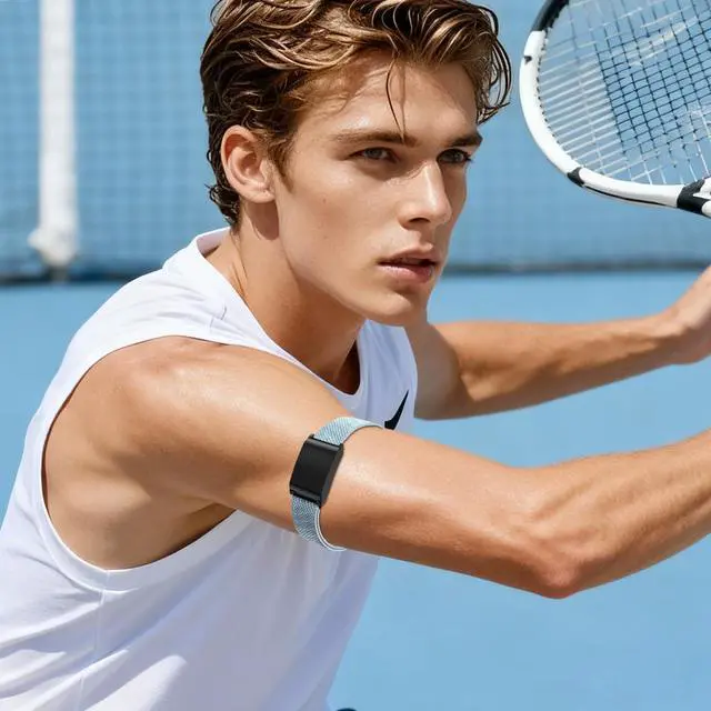 Alt view image 6 of 7 - Nylon Sport Bicep Bands with Case for Whoop One/Peak/5.0/4.0/3.0 Band | Not for Whoop 5.0 MG/Life, Stretchy Breathable Replacement Arm/Ankle Straps for Whoop Bicep Band 5.0, Bands for Men Women