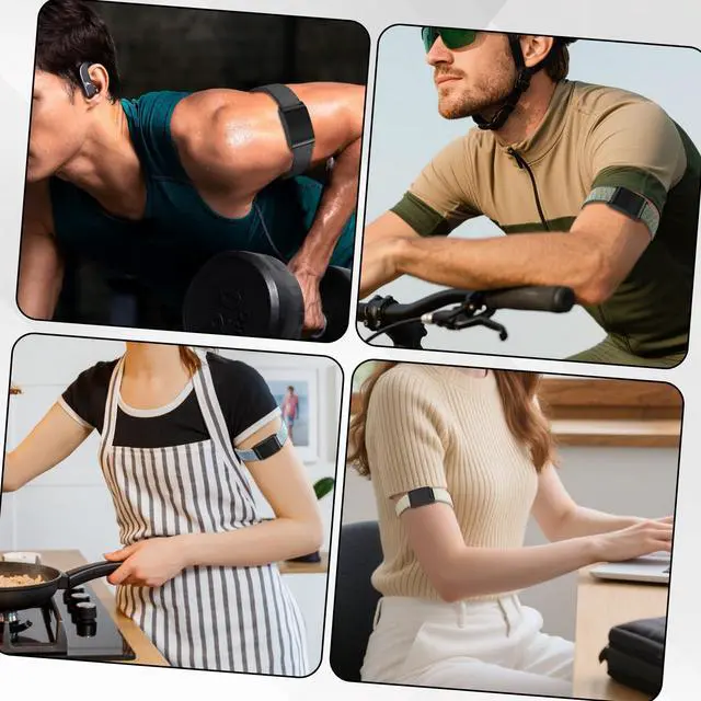 Alt view image 7 of 7 - Nylon Sport Bicep Bands with Case for Whoop One/Peak/5.0/4.0/3.0 Band | Not for Whoop 5.0 MG/Life, Stretchy Breathable Replacement Arm/Ankle Straps for Whoop Bicep Band 5.0, Bands for Men Women