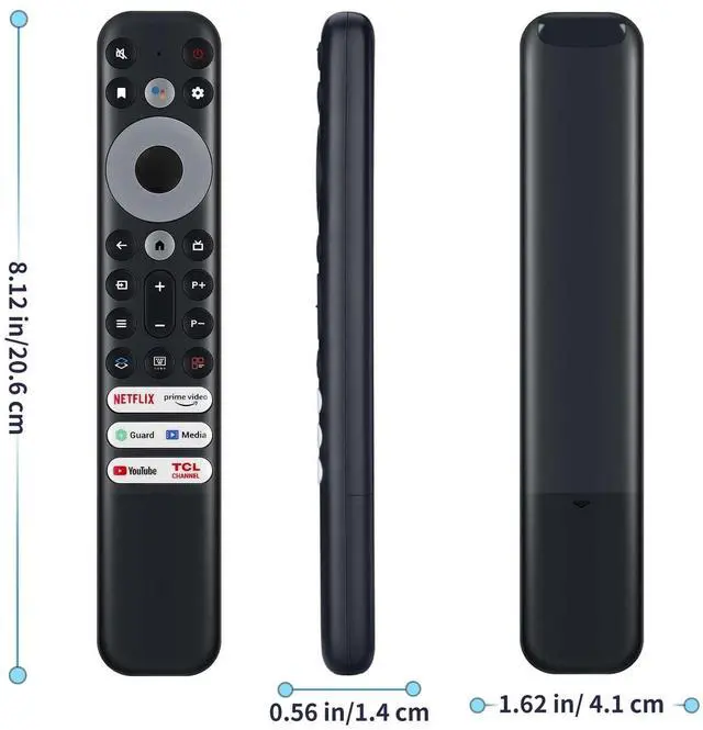 Alt view image 7 of 7 - Replacement Remote Control Only for TCL Google TV QM6K/QM7K/QM8K/Q5/Q6/Q65/Q7/QM7/QM8/S3/S4/S5/NXTVISION Series 4K UHD HDR LED QLED QD-Mini LED Full-HD Smart TVs RC902