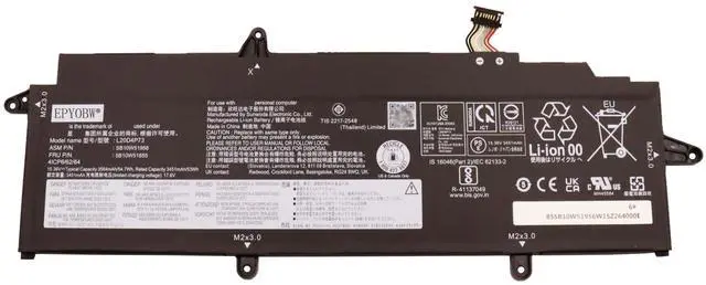 Main image of L20D4P73 Laptop Battery 54.7Wh 3564mAh 4-Cell Compatible with Lenovo ThinkPad X13 Gen 2 20WK / ThinkPad X13 Gen 3 21BN Series L20D3P72 L20C3P72 L20C4P73 L20L4P73 L20M4P73 L20C4P74