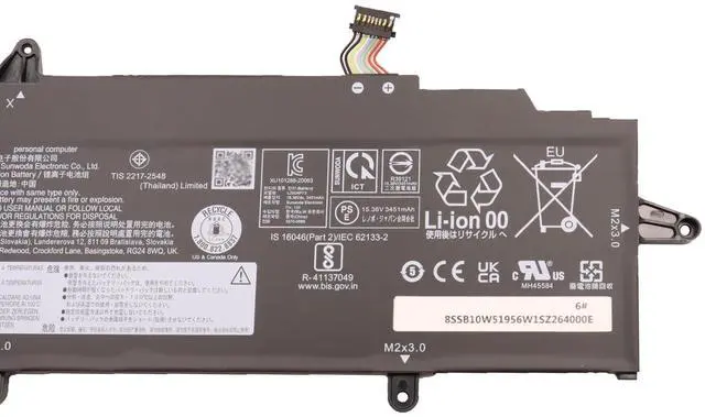 Alt view image 3 of 4 - L20D4P73 Laptop Battery 54.7Wh 3564mAh 4-Cell Compatible with Lenovo ThinkPad X13 Gen 2 20WK / ThinkPad X13 Gen 3 21BN Series L20D3P72 L20C3P72 L20C4P73 L20L4P73 L20M4P73 L20C4P74