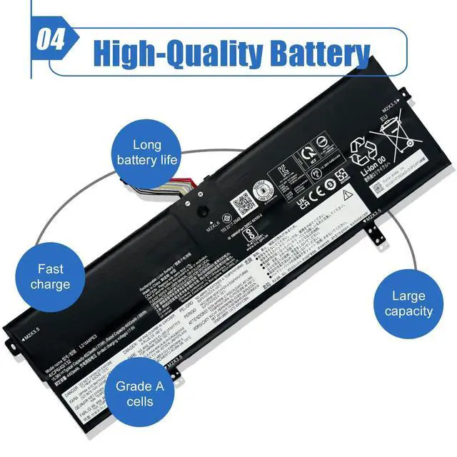 Alt view image 5 of 6 - L21M4PE3 Laptop Battery Compatible with Lenovo IdeaPad Yoga 7 16IAP7 14IAL7 14ARB7 82QG Series Notebook SB11F38368 5B11F38367 L21B4PE2 SB11F38373 5B11F38379 L21L4PE0 SB11F38382 71Wh 4623mAh
