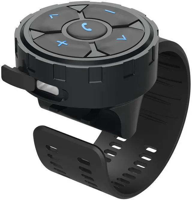 Main image of Bluetooth Helmet Earphone Remote - Controls Music, Voice Assistants, Calls, and More - Long Battery Life - Waterproof - Compatible with Android and Apple Devices - Easy Installation