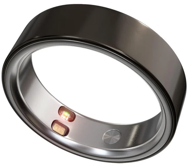 Main image of Smart Ring Health Tracker 5ATM Waterproof Sport Ring Exclusive Vibration Alerts Titanium Blood Oxygen/Sleep/Emotional Management Women Cycle Prediction Compatible with iOS/Android Dark Stealth 8.5
