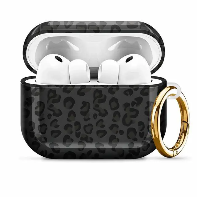 Main image of Compatiable with AirPod Pro 3 Trendy Case with Keychain Shockproof and Full Coverage, Unique Pattern Design for 3rd Gen Airpod Pro(Black Leopard)