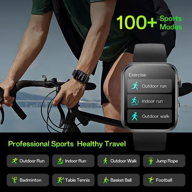 Alt view image 5 of 6 - Smart Watch 1.91" Large Screen | IP67 Waterproof, Fitness Tracker