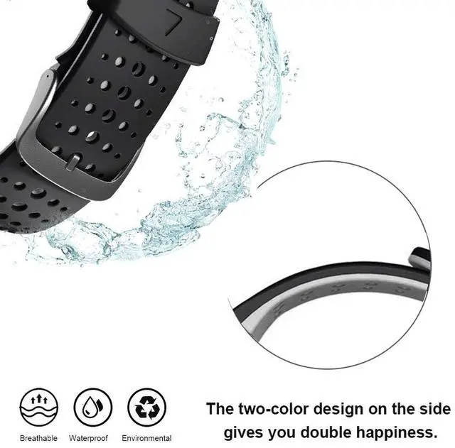 Alt view image 7 of 7 - Silicone Quick Fit 22mm Watch Bands for Garmin Instinct 3 45mm / Fenix 8 47mm / Fenix 7/6/ 5, Soft Sport Skin-Friendly Waterproof Wristband Strap for epix Pro/Approach S70 (47mm)