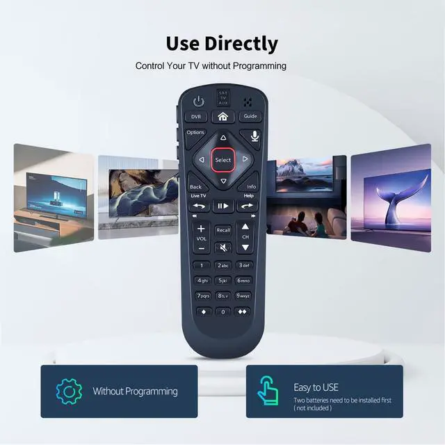 Alt view image 2 of 5 - Replacement Remote for Dish Network 54.0 UHF The Hopper TV Box | Easy pairing,Responsive control