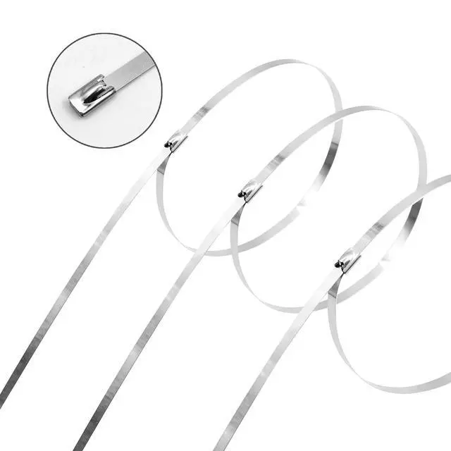 Alt view image 5 of 7 - 100 Pcs 20 Inch Metal Zip Tie Heavy Duty, Stainless Steel | Adjustable,Cable Tie with 200 Lbs Tensile Strength for Machinery,Vehicles,Farms,Cables,Pipesas,Fence
