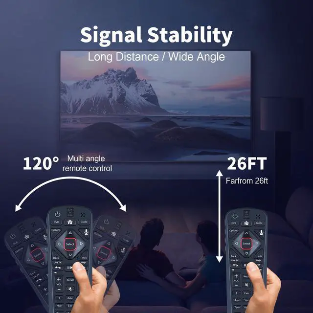 Alt view image 5 of 5 - Replacement Remote for Dish Network 54.0 UHF The Hopper TV Box | Easy pairing,Responsive control