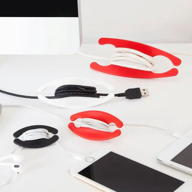 Alt view image 6 of 6 - Cord Wrap & Organizer | Desk Cable Management | Medium 3 Pack