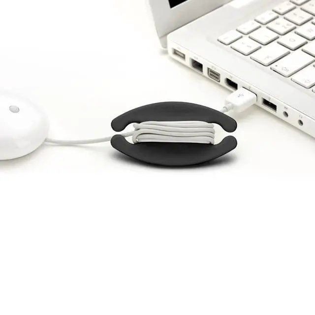 Alt view image 2 of 6 - Cord Wrap & Organizer | Desk Cable Management | Medium 3 Pack