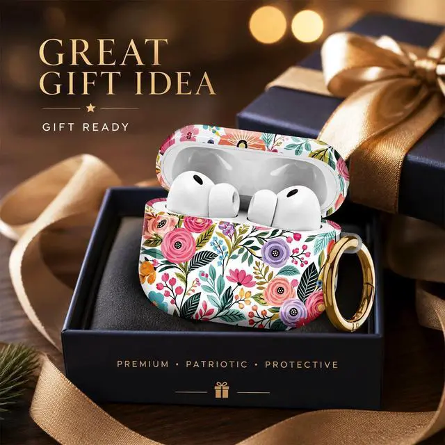 Alt view image 6 of 7 - Compatiable with AirPod Pro 3 Trendy Case with Keychain Shockproof and Full Coverage, Unique Pattern Design for 3rd Gen Airpod Pro(Colorful Floral Leaves Berries)