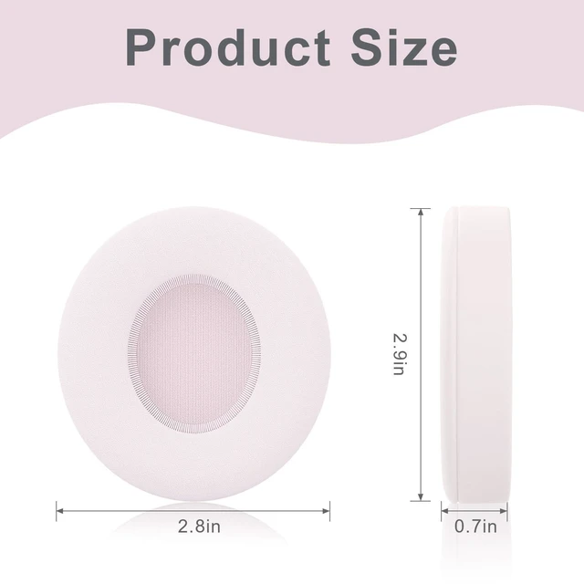 Alt view image 6 of 6 - Solo 4 Ear PadsReplacement earpads Cushions Compatible with Beats Solo 4 On-Ear Headphones (Cloud Pink)