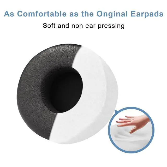 Alt view image 3 of 6 - Solo 4 Ear PadsReplacement earpads Cushions Compatible with Beats Solo 4 On-Ear Headphones (Black)