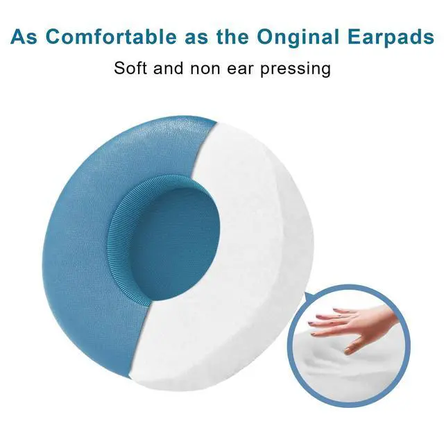 Alt view image 4 of 6 - Solo 4 Ear PadsReplacement earpads Cushions Compatible with Beats Solo 4 On-Ear Headphones (Blue)