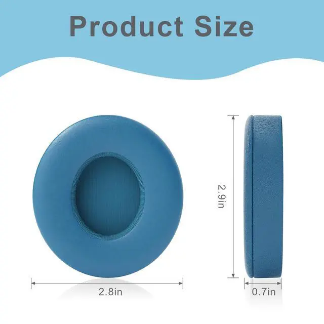 Alt view image 6 of 6 - Solo 4 Ear PadsReplacement earpads Cushions Compatible with Beats Solo 4 On-Ear Headphones (Blue)