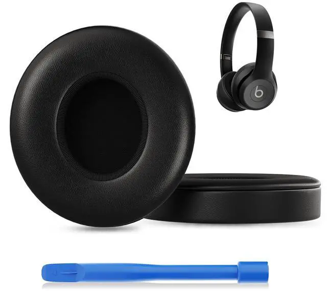 Main image of Solo 4 Ear PadsReplacement earpads Cushions Compatible with Beats Solo 4 On-Ear Headphones (Black)
