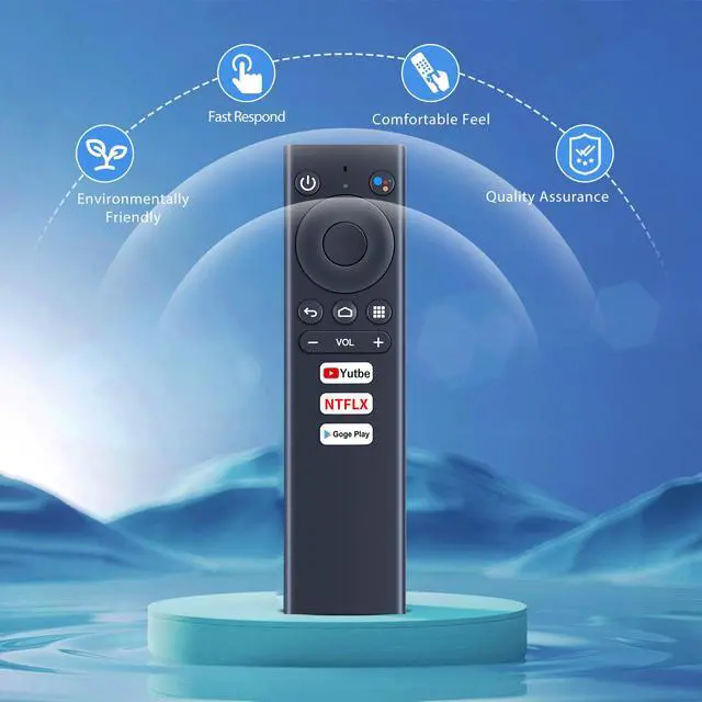 Alt view image 3 of 5 - Voice Remote Control Replacement fit for Ematic Android TV UHD 4K Streaming Box with AGT419 AGT418