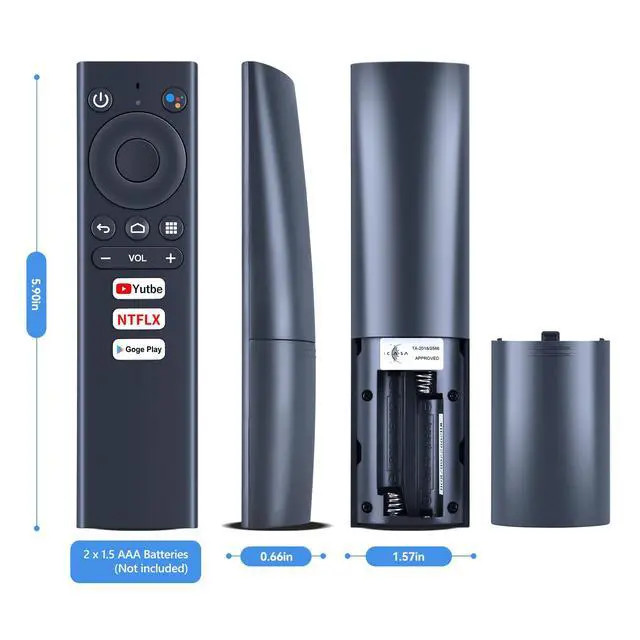 Alt view image 5 of 5 - Voice Remote Control Replacement fit for Ematic Android TV UHD 4K Streaming Box with AGT419 AGT418