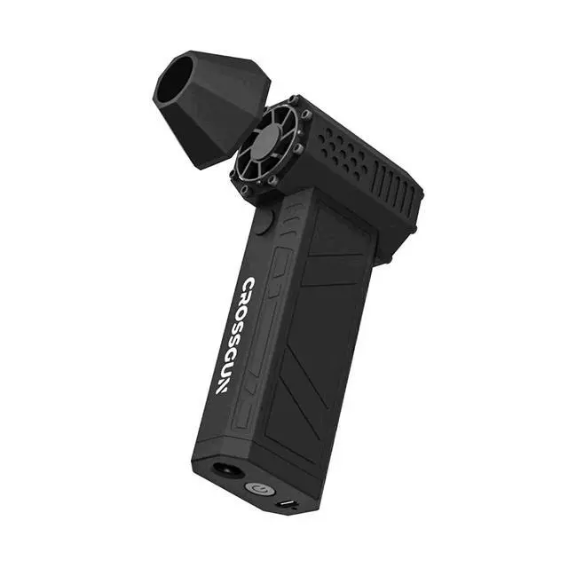 Alt view image 3 of 6 - Compressed Air Duster - mini Jet Fan - Powerful Cordless Air Duster, 4 Gear Adjustable Electric Air Blower Reusable No Canned Air Duster for PC Car Desk Gaming Motorcycle (Black)