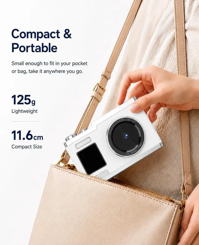 Alt view image 3 of 6 - Point and Shoot Digital Camera 16X Zoom Dual Screen Selfie Fill Light | Fun Filters Ideal Birthday Christmas Gift for Boys Girls and Teens