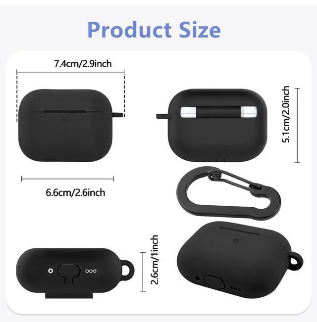 Alt view image 5 of 7 - for Airpods Pro 3 Case with Cute Keychain,Silicone Shockproof Protective Cover Charms Flowers for Apple Airpod Pro 3rd Generation Case Charging Headphone Case Cover for Women Girl (Green)