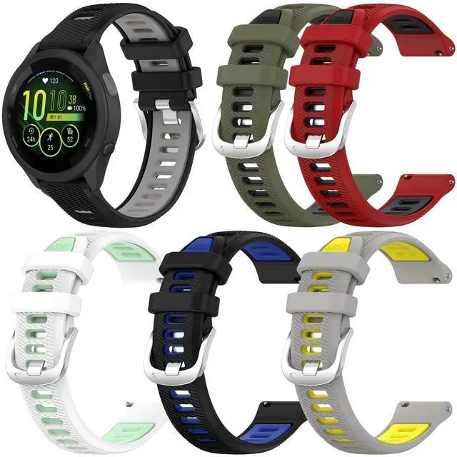 Main image of Replacement Sport Strap for Garmin Forerunner 265S/ 255S/ 255S Music/Venu 3S/Venu 2S Watch Bands for Women&Men 18MM Breathable Silicone Wristbands Adjustable Quick Release Band Accessories