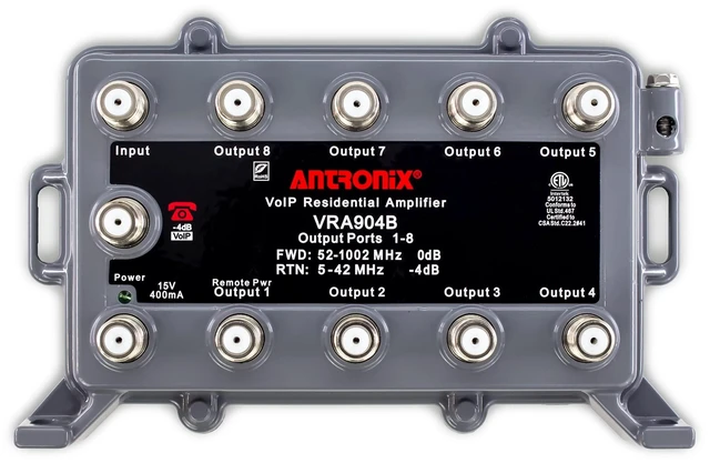 Main image of Antronix VRA904B/ACP 75Ohm VoIP Integrated Residential Amplifier 8+1P Kit
