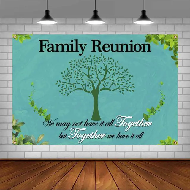 Main image of Family Reunion Backdrop Banner - We Are Family - 6 X 4 Ft Background for Housewarming/Adoption/Gathering Party Decorations