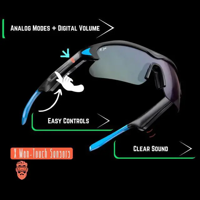 Alt view image 5 of 6 - Athletes AI Glasses, Cycling Multi-Sports Bluetooth Smart Glasses, ChatGPT-Claude-Gem, iThinkLoud, Privacy-Friendly IPX4 UV400 Polarized Anti-Bluelight Noise Reduct Siri Android Voice Assist