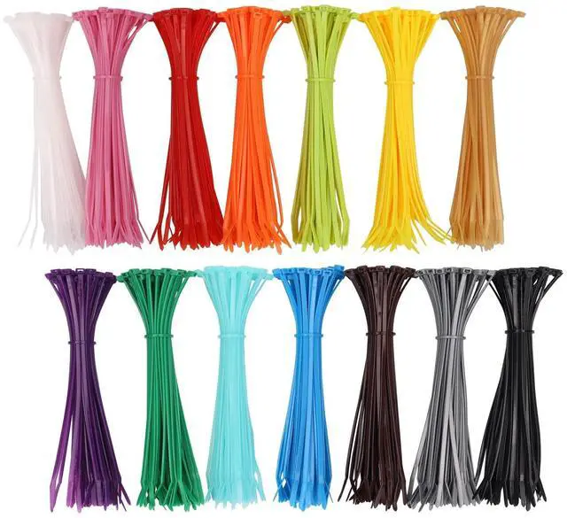Main image of 700 Pcs Mixed Colored Zip Ties, 4 Inch Multicolor Self-Locking Nylon Cable Ties 14 Colorful Plastic Resistant Wire Ties for Home Office Garden Garage Workshop