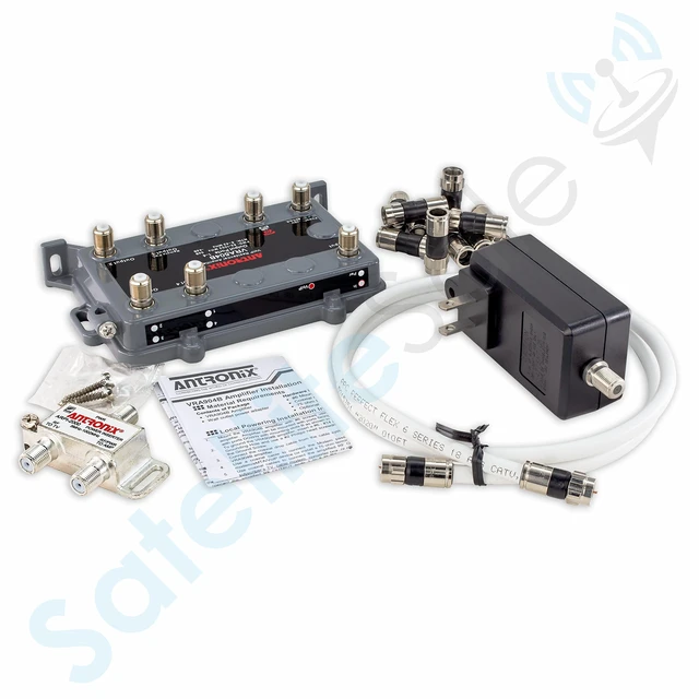 Alt view image 5 of 7 - Antronix VRA904B/ACP 75Ohm VoIP Integrated Residential Amplifier 8+1P Kit