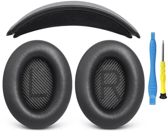 Main image of Replacement Kit for for Bose QC35 & QC35 ii (QuietComfort 35 II)-Black | Ear Pads Cushions + Headband, Extra Comfort, Repair Part, Easy DIY Installation with Tool