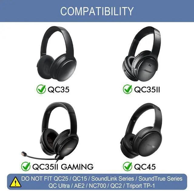 Alt view image 2 of 7 - Replacement Kit for for Bose QC35 & QC35 ii (QuietComfort 35 II)-Black | Ear Pads Cushions + Headband, Extra Comfort, Repair Part, Easy DIY Installation with Tool